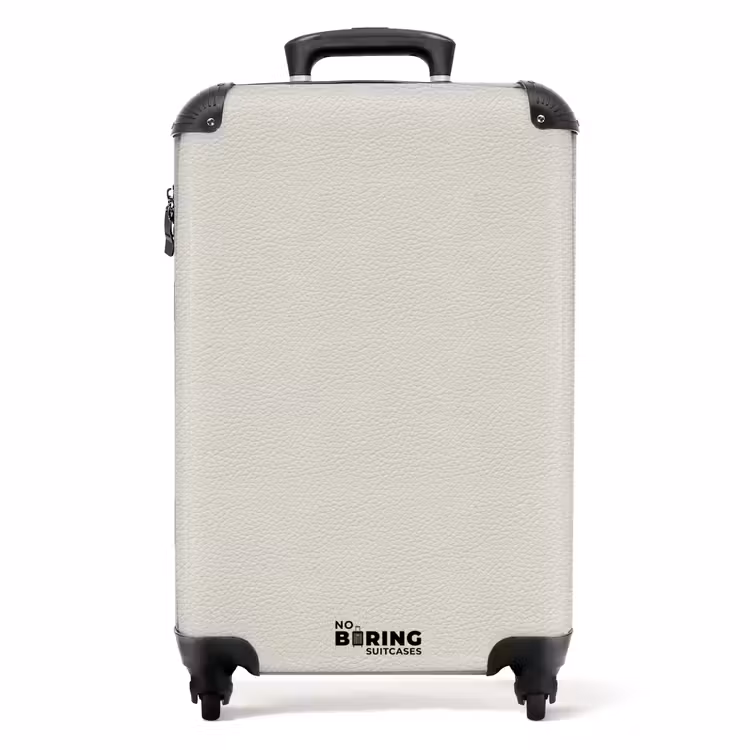 Valise - Motif en cuir blanc — 1