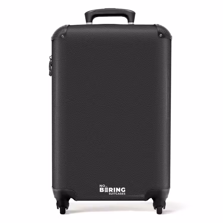 Valise - Motif en cuir noir — 1