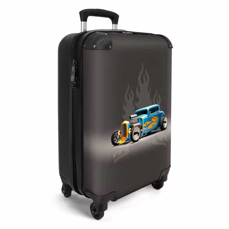 Valise - Voiture bleue avec flammes grises — 2