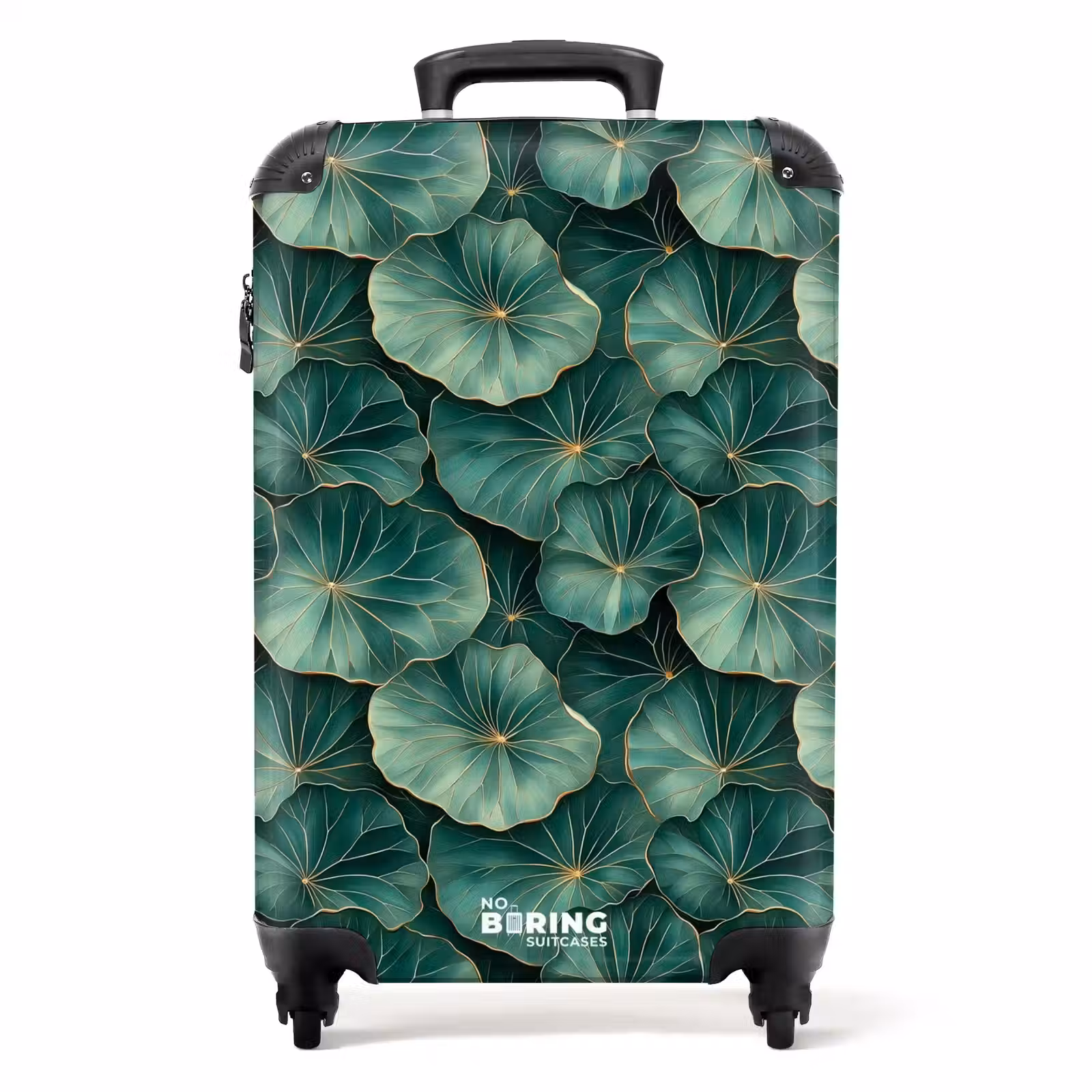 Valise - Motif - Feuilles - Vert — 1
