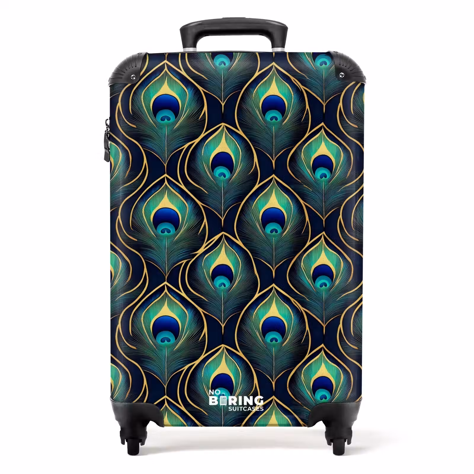 Valise - Paon - Plumes - Vert — 1