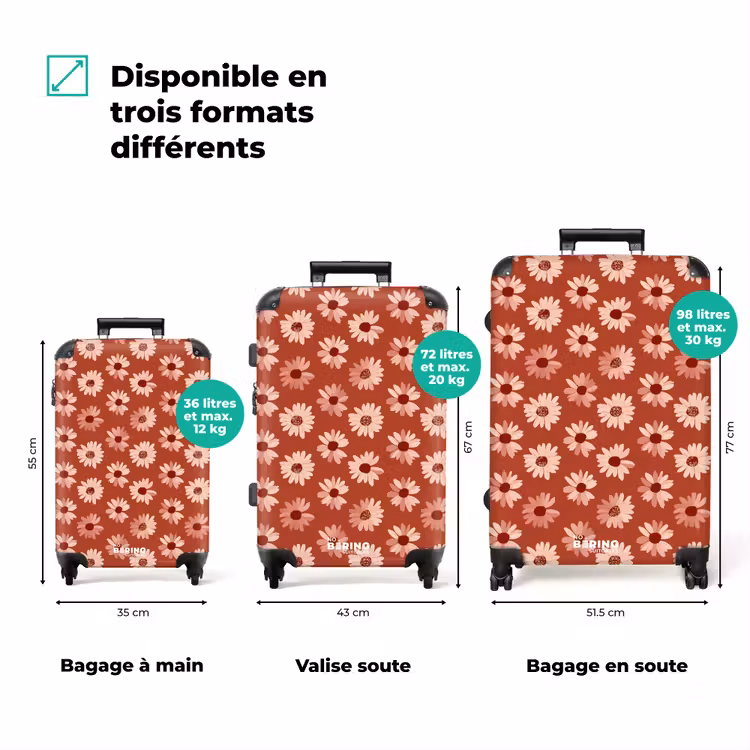 Valise - Madelief - Rétro - Terre cuite — 1