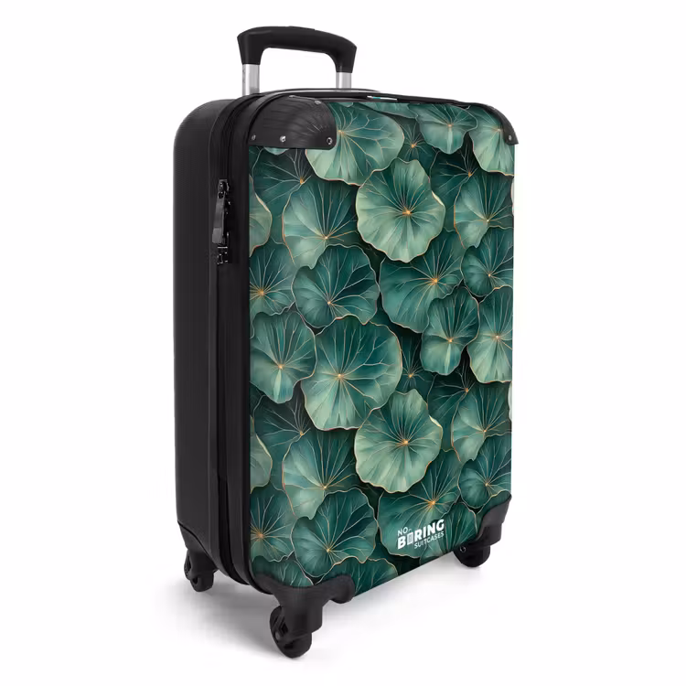 Valise - Motif - Feuilles - Vert — 2