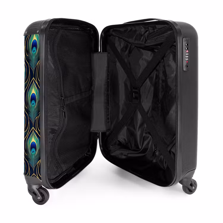 Valise - Paon - Plumes - Vert — 5