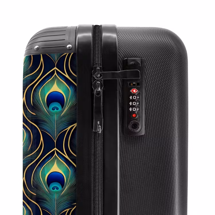 Valise - Paon - Plumes - Vert — 6