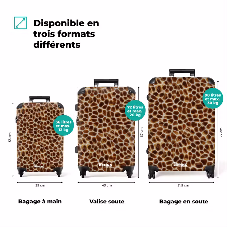 Valise - Tortue - Motif - Marron — 1