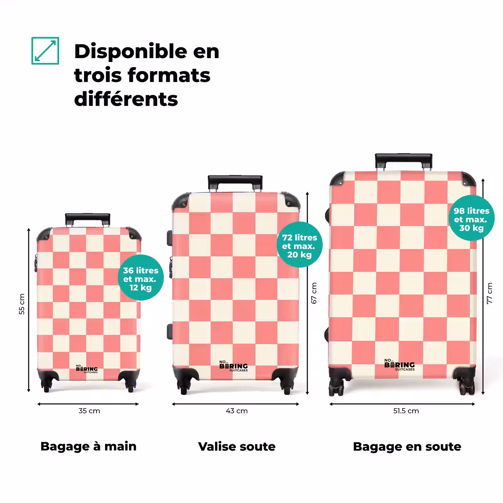 Valise - Traditionnel - Motif - Rose — 1