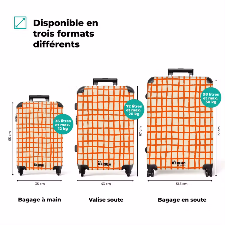 Valise - Motif - Lignes - Orange — 1