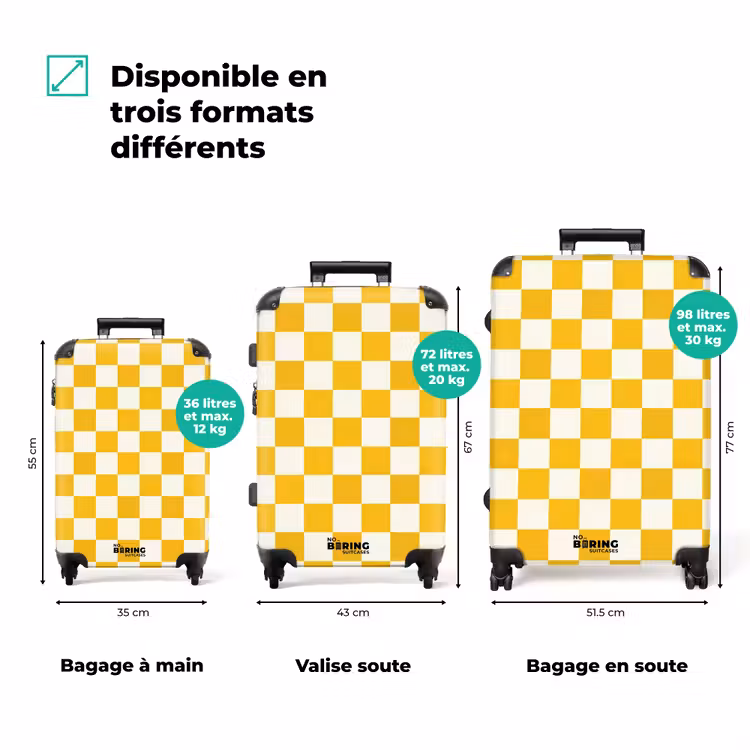 Valise - Traditionnel - Motif - Jaune — 1
