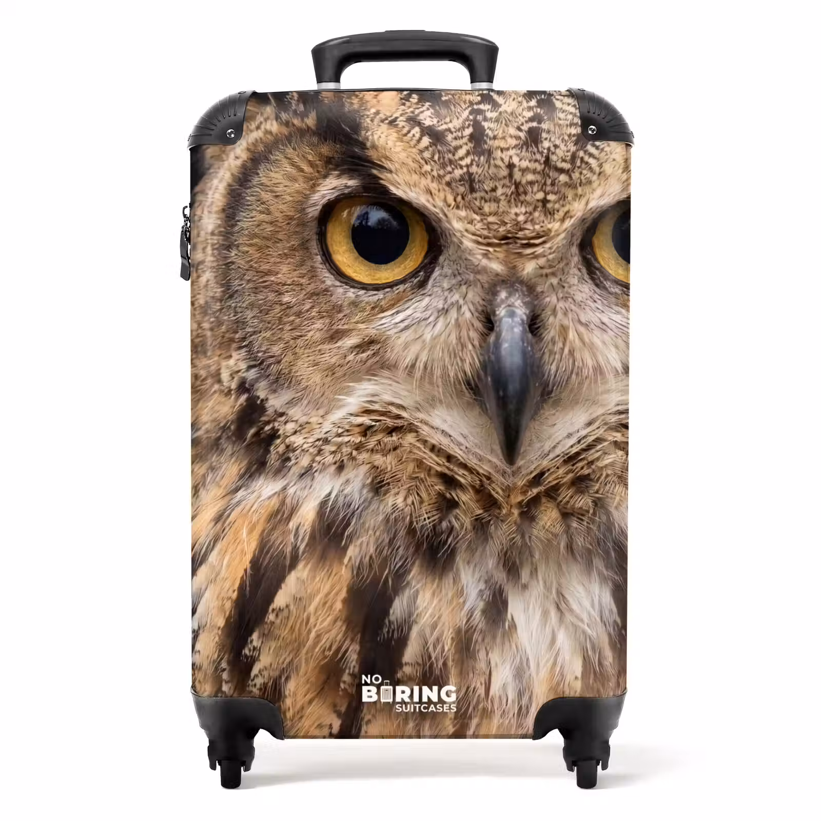 Valise - Hibou grand-duc - Hibou - Portrait - Marron — 1