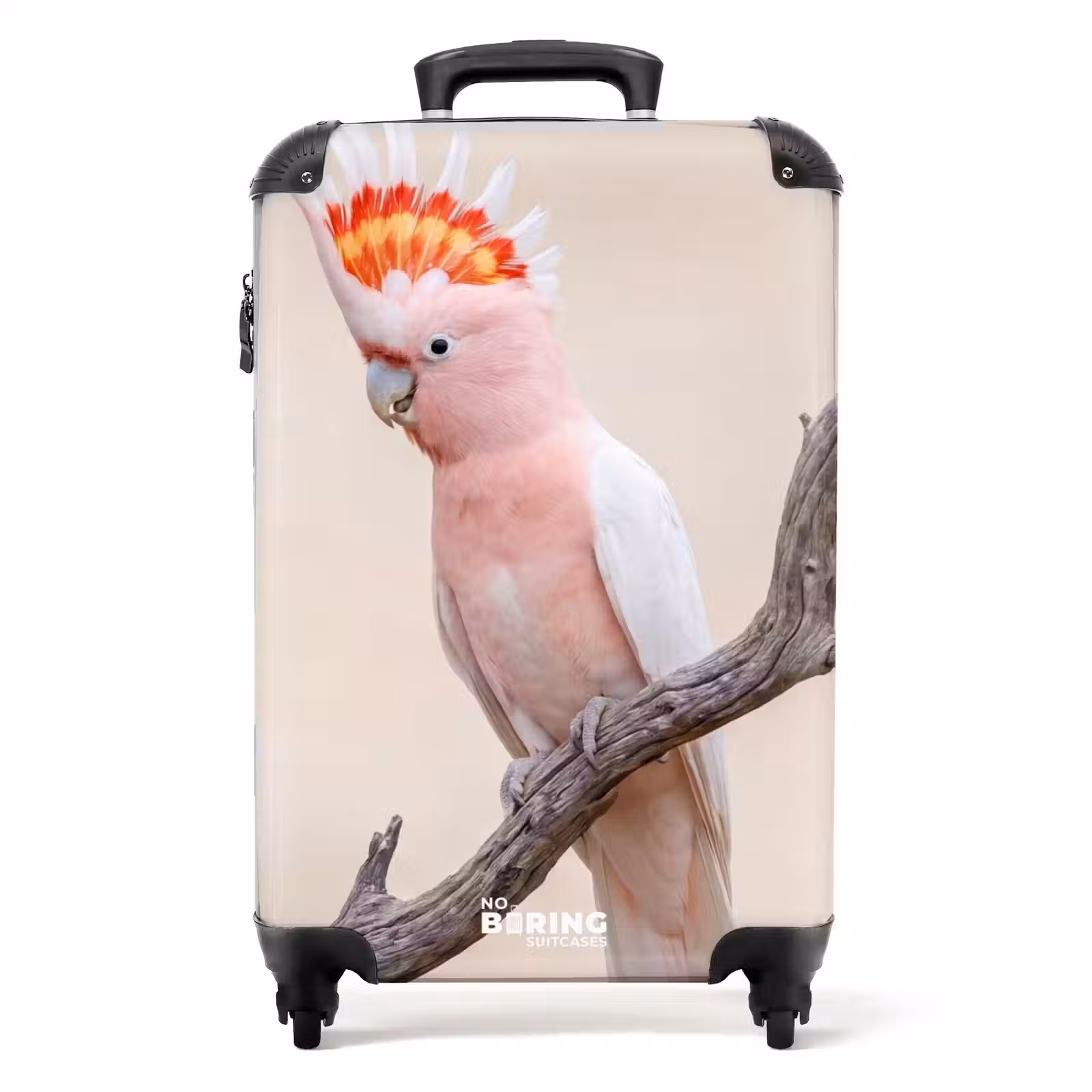 Valise - Perroquet - Branche - Rose — 1