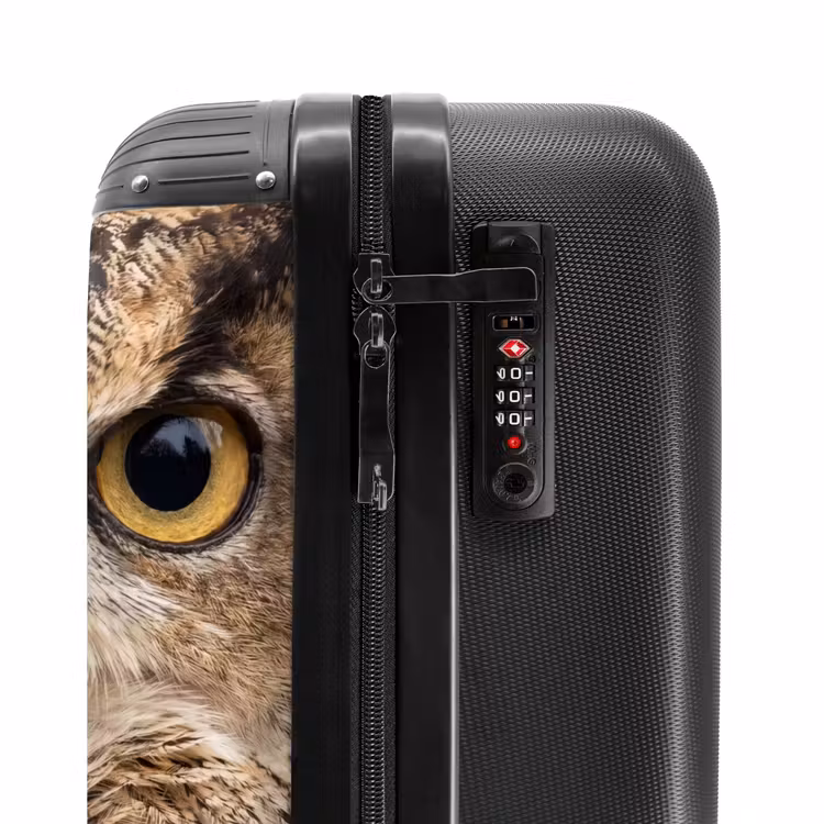 Valise - Hibou grand-duc - Hibou - Portrait - Marron — 6