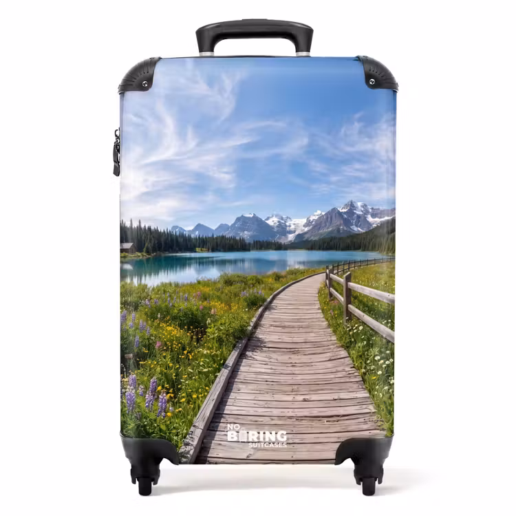 Valise - Montagnes - Lac - Paysage - Bleu — 1