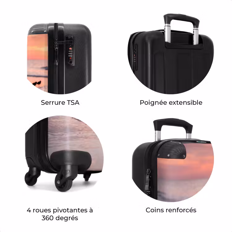 Valise - Mouettes - Plage - Mer - Rose — 8