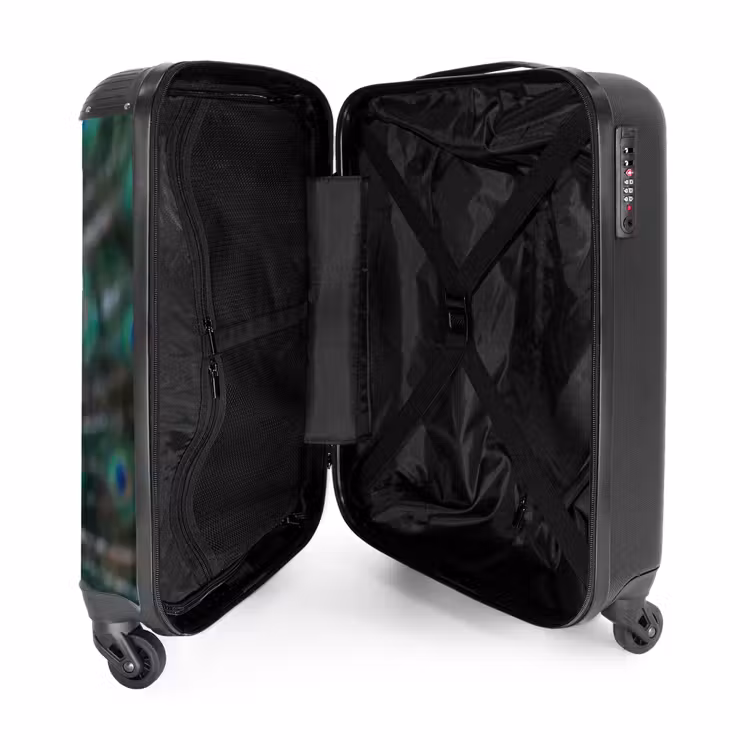 Valise - Paon - Plumes - Bleu — 5