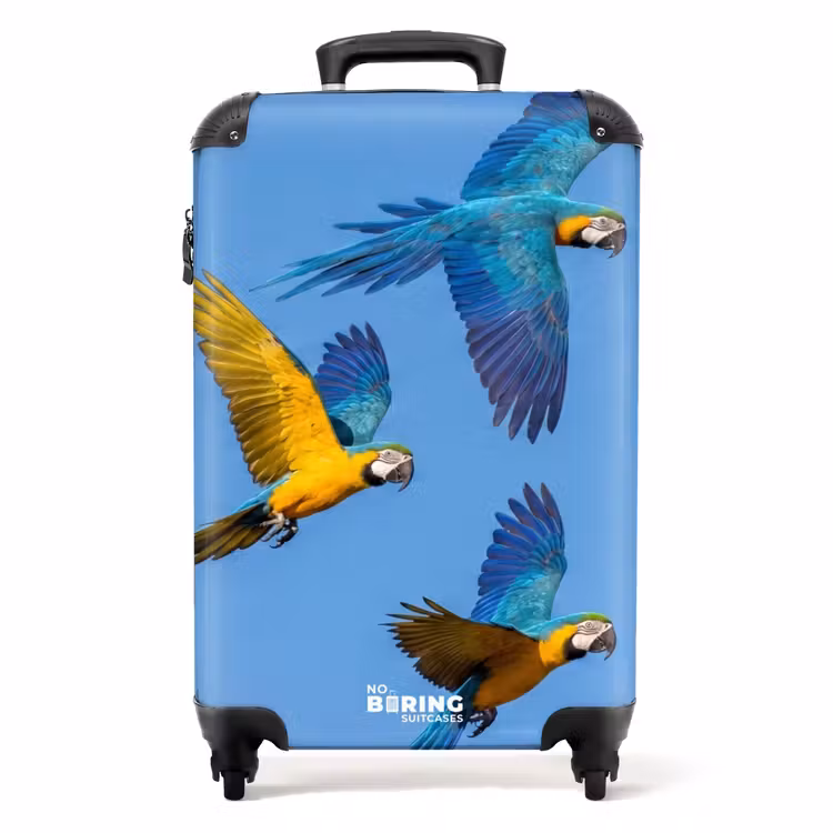 Valise - Perroquet - Voler - Bleu - Jaune — 1