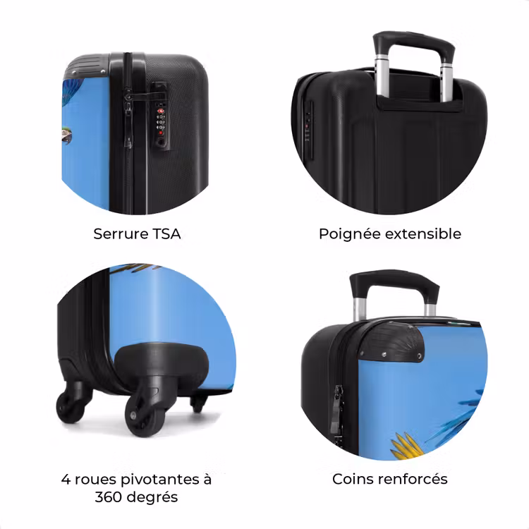 Valise - Perroquet - Voler - Bleu - Jaune — 8