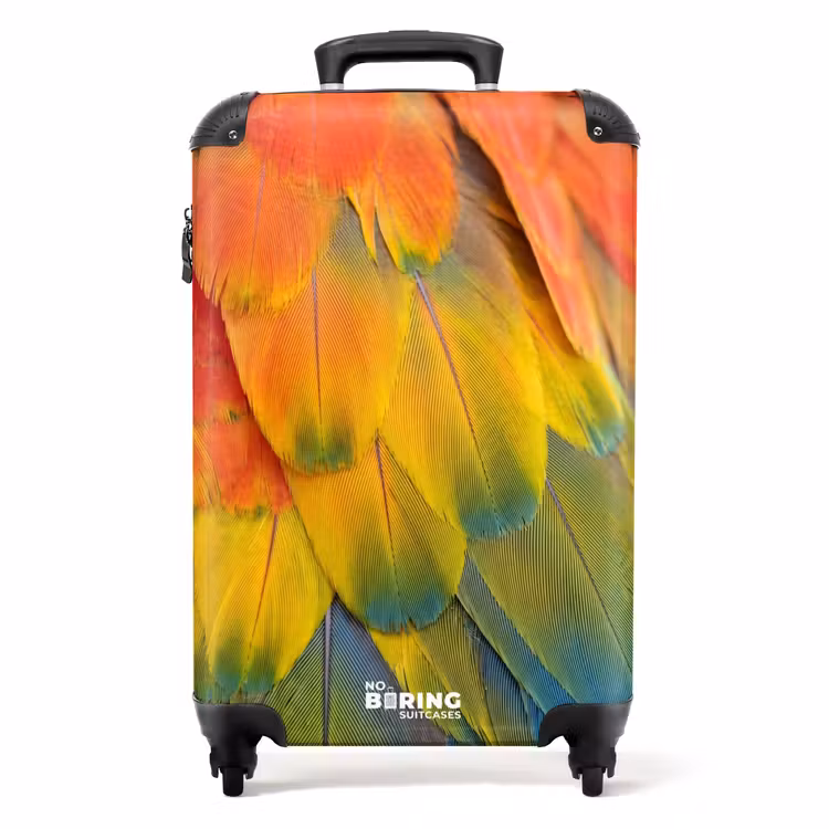 Valise - Plumes - Ara - Colorées — 1