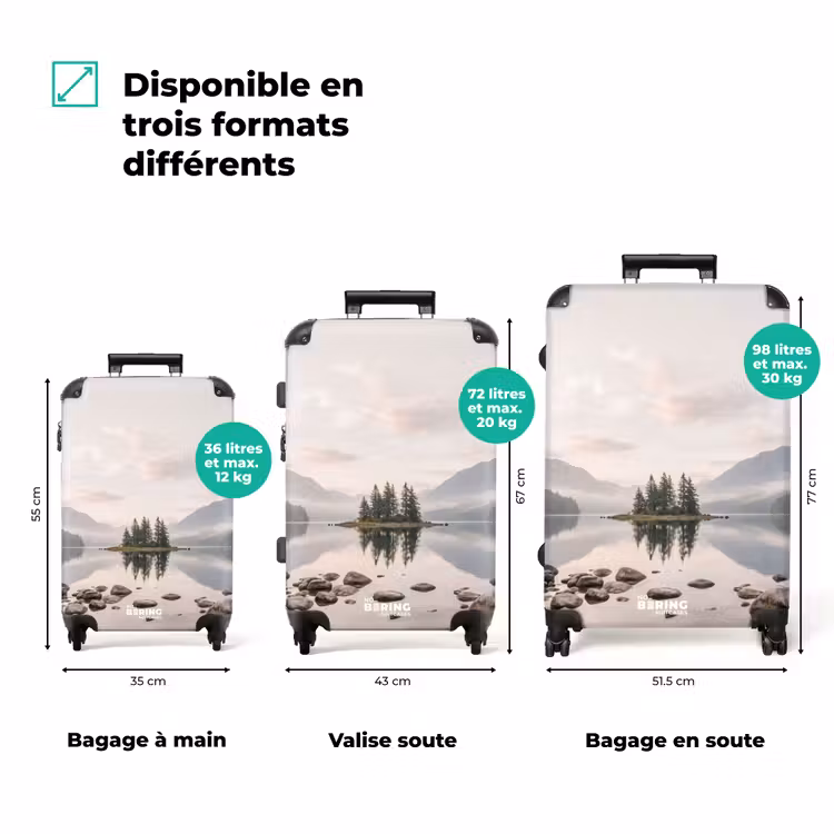 Valise - Plus - Montagnes - Paysage - Verdure — 3