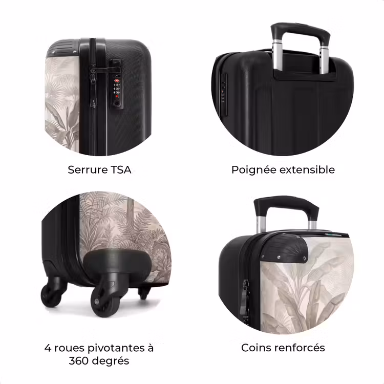 Valise - Jungle - Arbre à nœuds - Colibri - Beige — 8