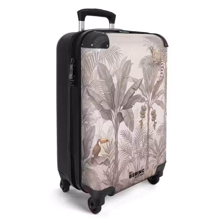 Valise - Nature - Jungle - Lémurien à queue annelée - Brun — 2