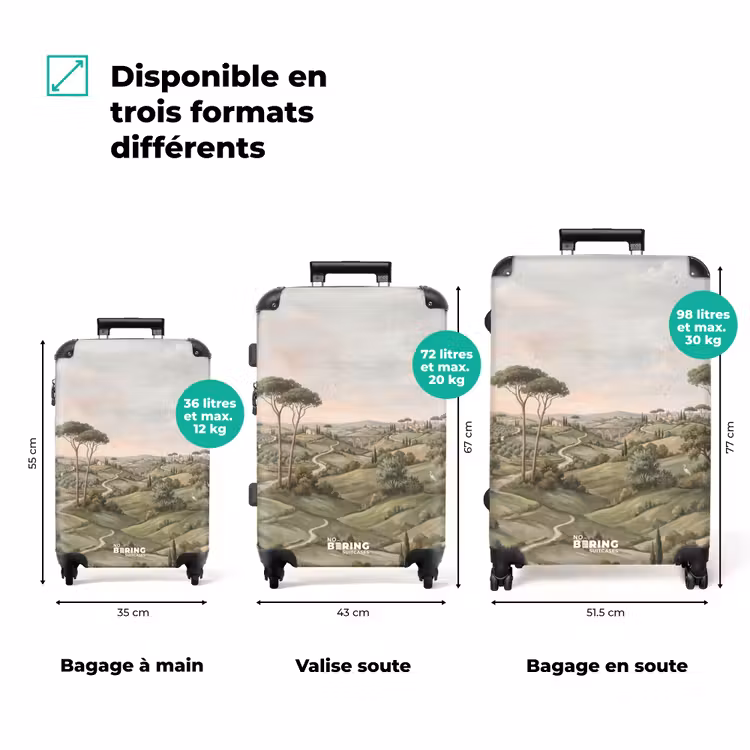 Valise - Paysage - Collines - Chemin de sable - Vert — 3