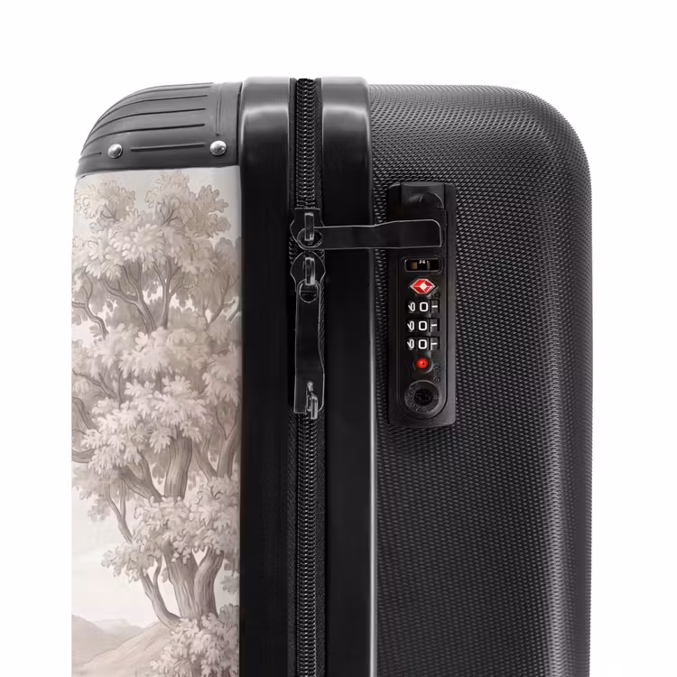 Valise - Paysage fluvial - Montagnes - Nature - Vintage - Beige — 6