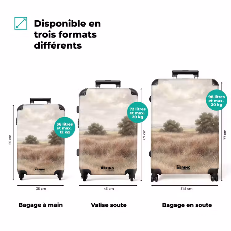 Valise - Paysage - Minimaliste - Beige — 3