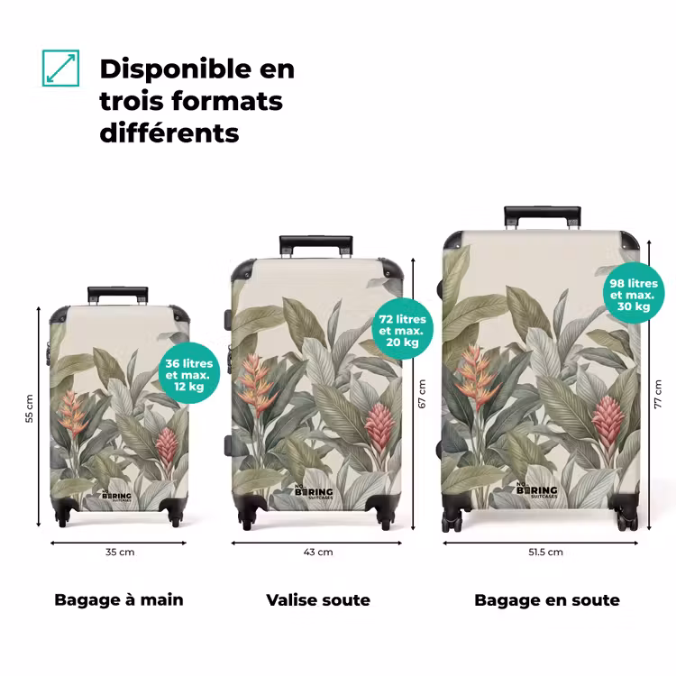 Valise - Tropical - Plantes - Moderne - Vert — 1