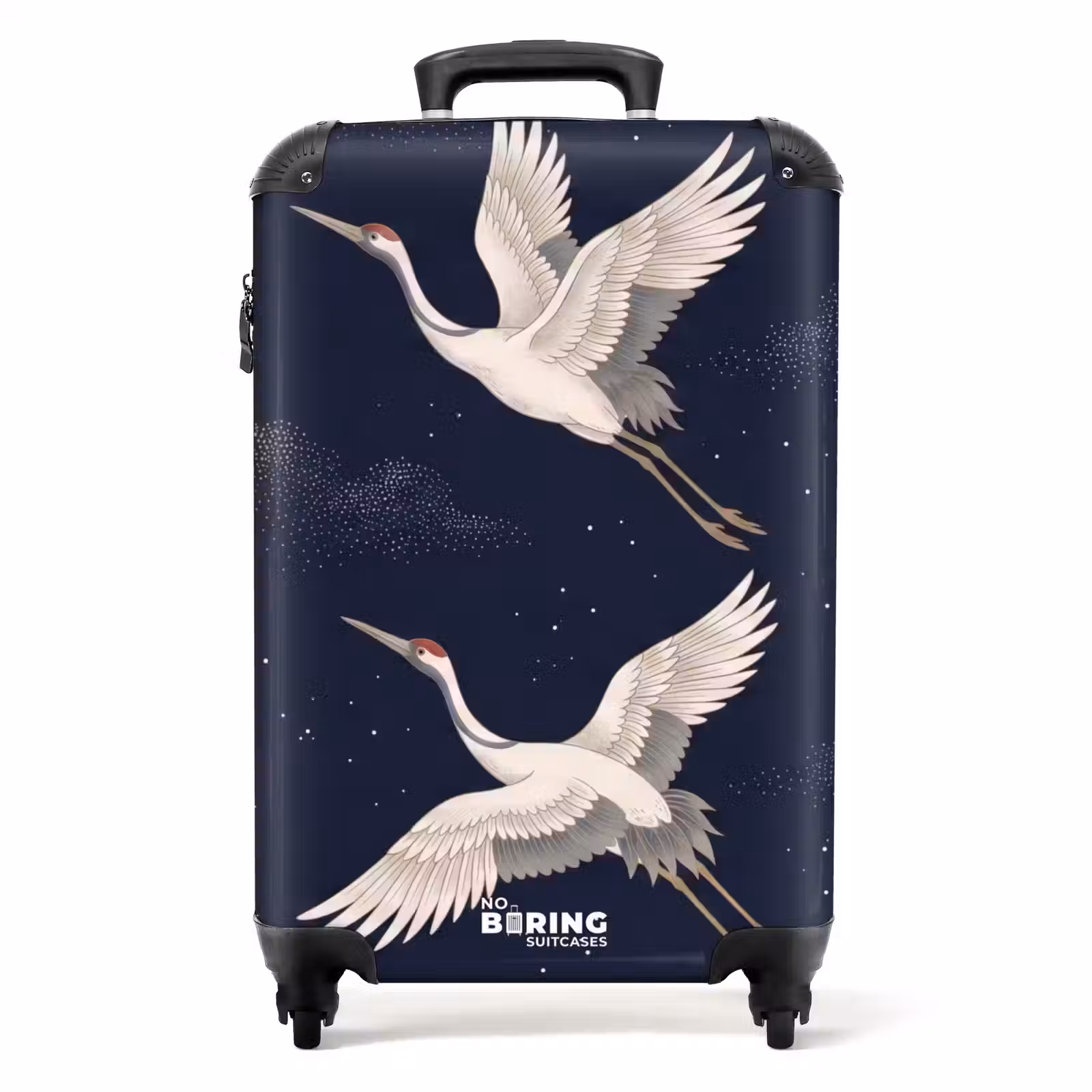 Valise - Grues cendrées - Ciel nocturne - Bleu — 1