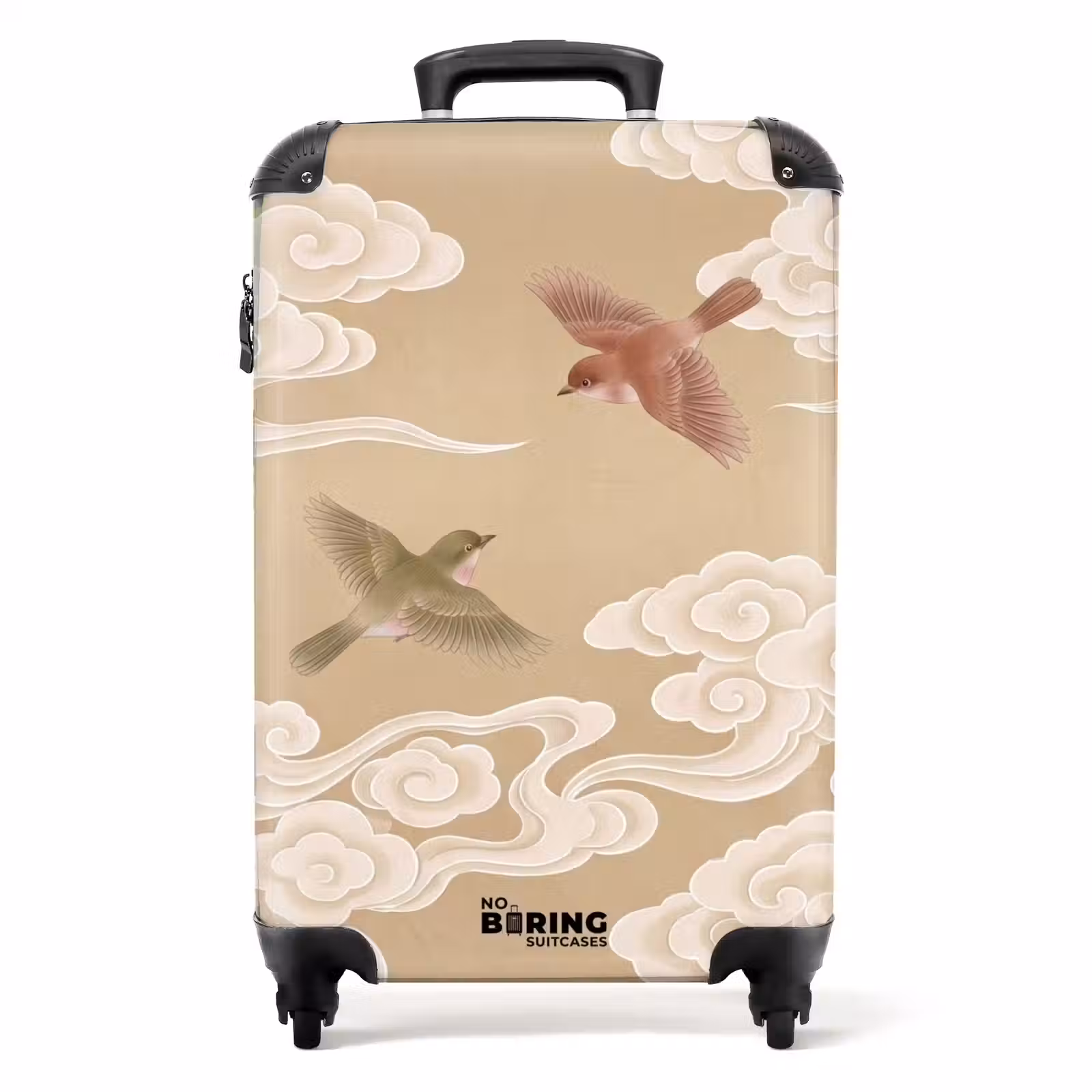 Valise - Oiseaux - Voler - Beige — 1
