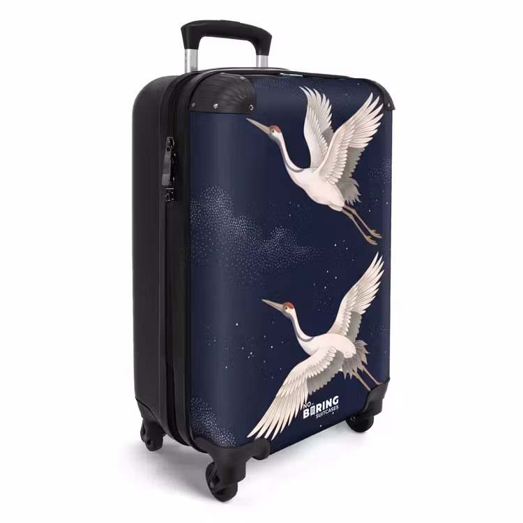 Valise - Grues cendrées - Ciel nocturne - Bleu — 2