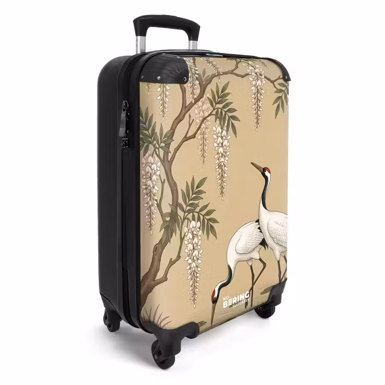 Valise - Grues cendrées - Eau - Beige — 2