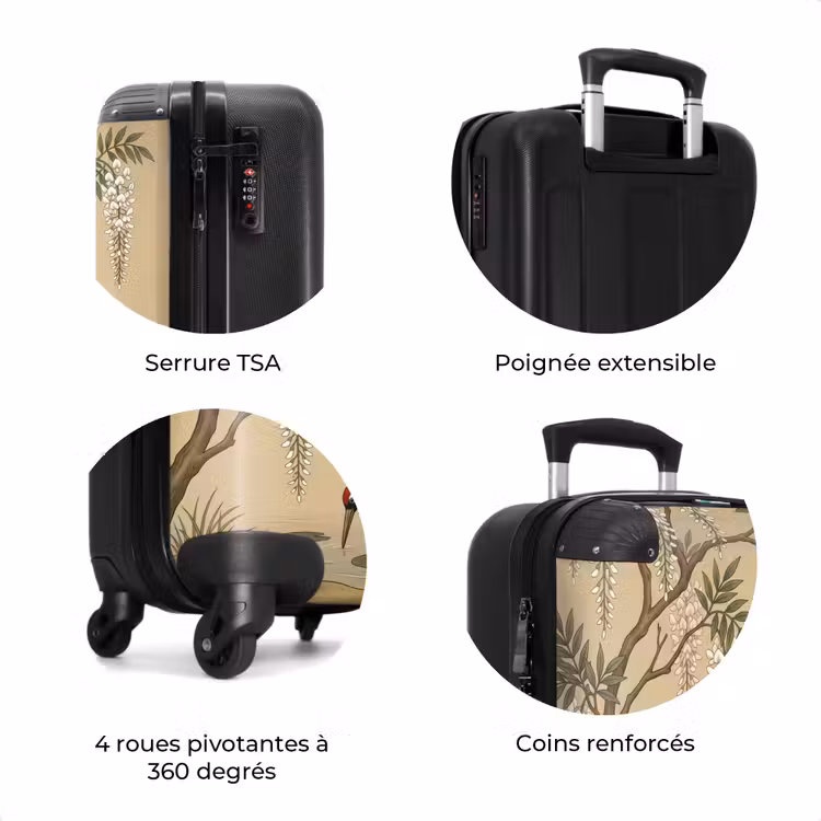 Valise - Grues cendrées - Eau - Beige — 8