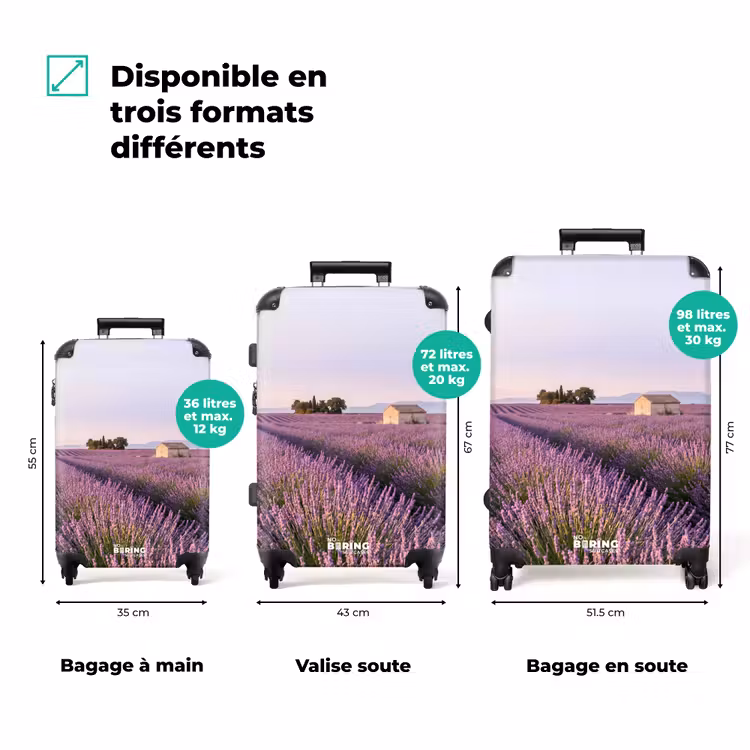 Valise - Lavande - Paysage - Sérénité - Violet — 1
