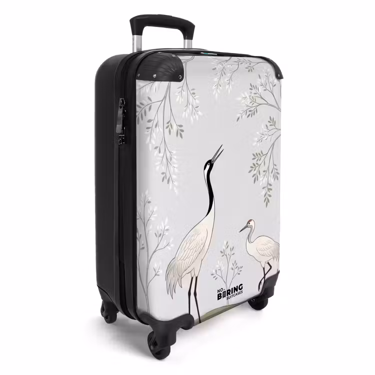 Valise - Minimaliste - Grues - Bleu — 2