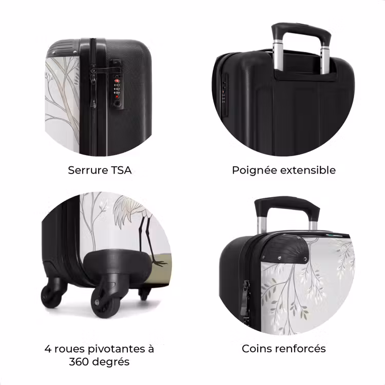 Valise - Minimaliste - Grues - Bleu — 8