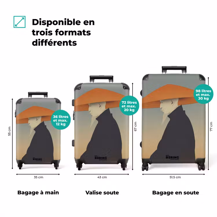 Valise - Minimaliste - Silhouette - Orange — 3