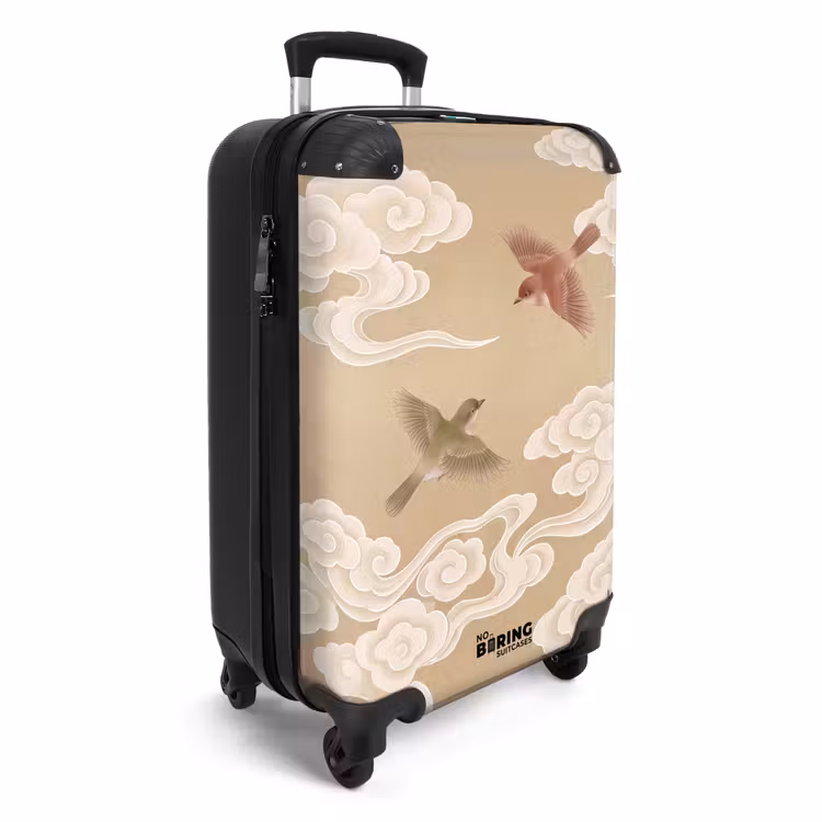 Valise - Oiseaux - Voler - Beige — 2