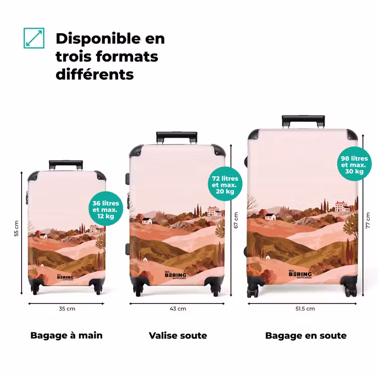 Valise - Paysage vallonné - Graphique - Terre cuite — 1