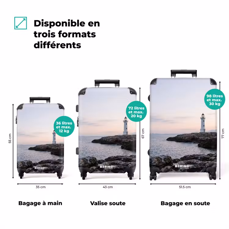 Valise - Rochers - Phare - Blanc — 1