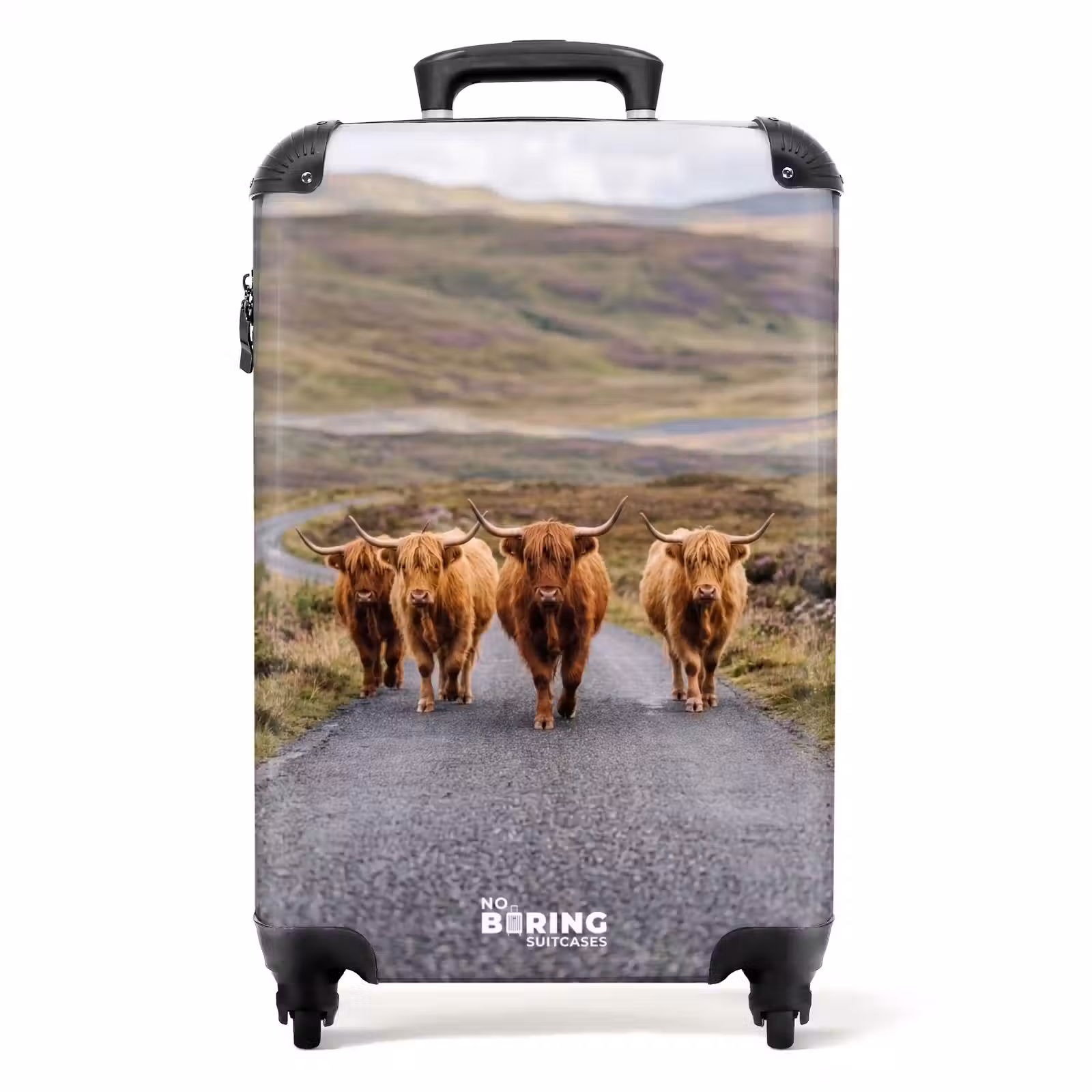 Valise - Highlanders écossais - Route - Paysage - Troupeau — 1