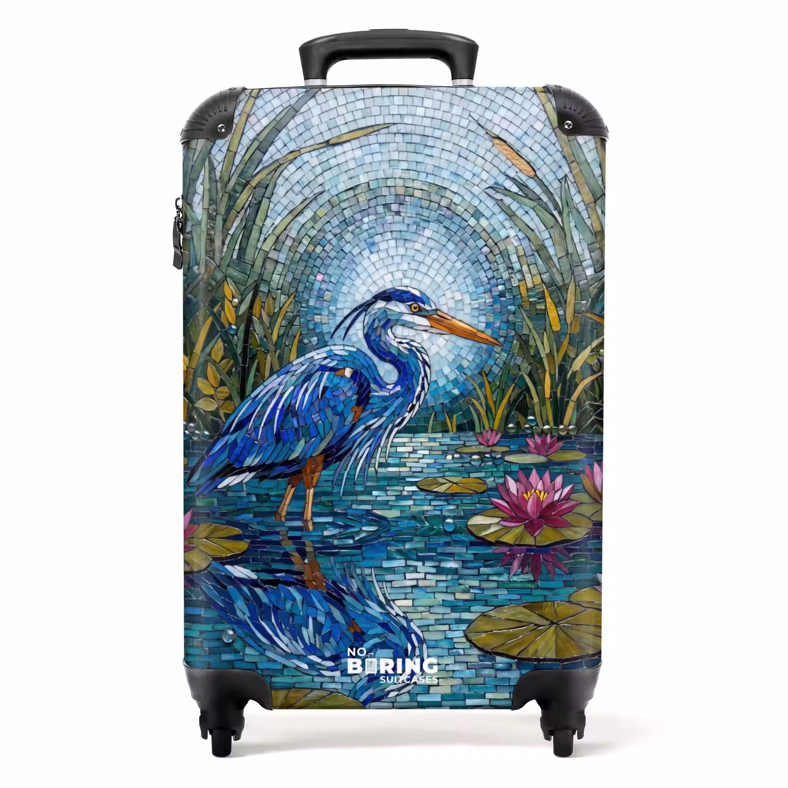 Valise - Oiseau - Eau - Nature - Abstrait - Bleu — 1