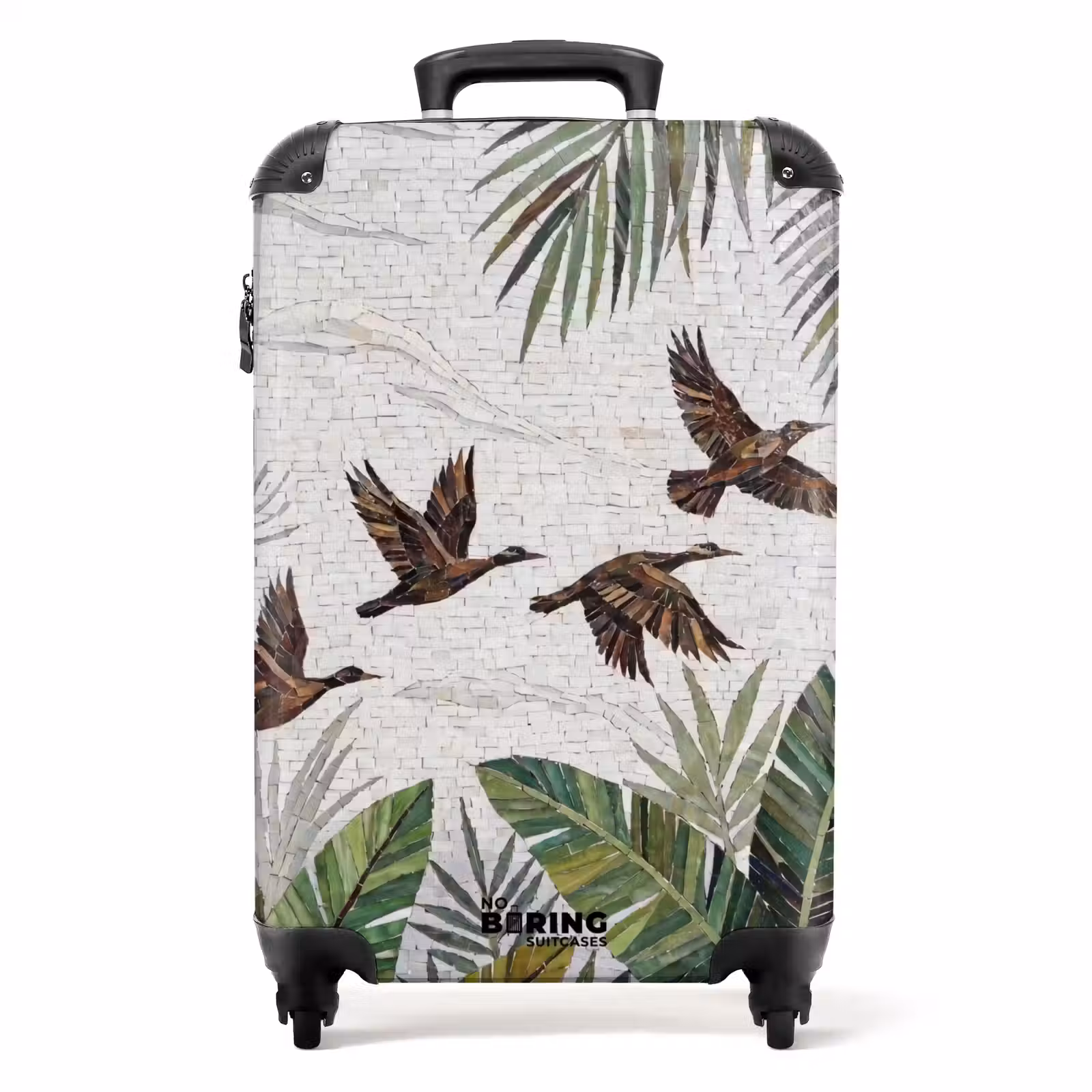 Valise - Oiseau - En vol - Tropical - Mosaïque - Vert — 1