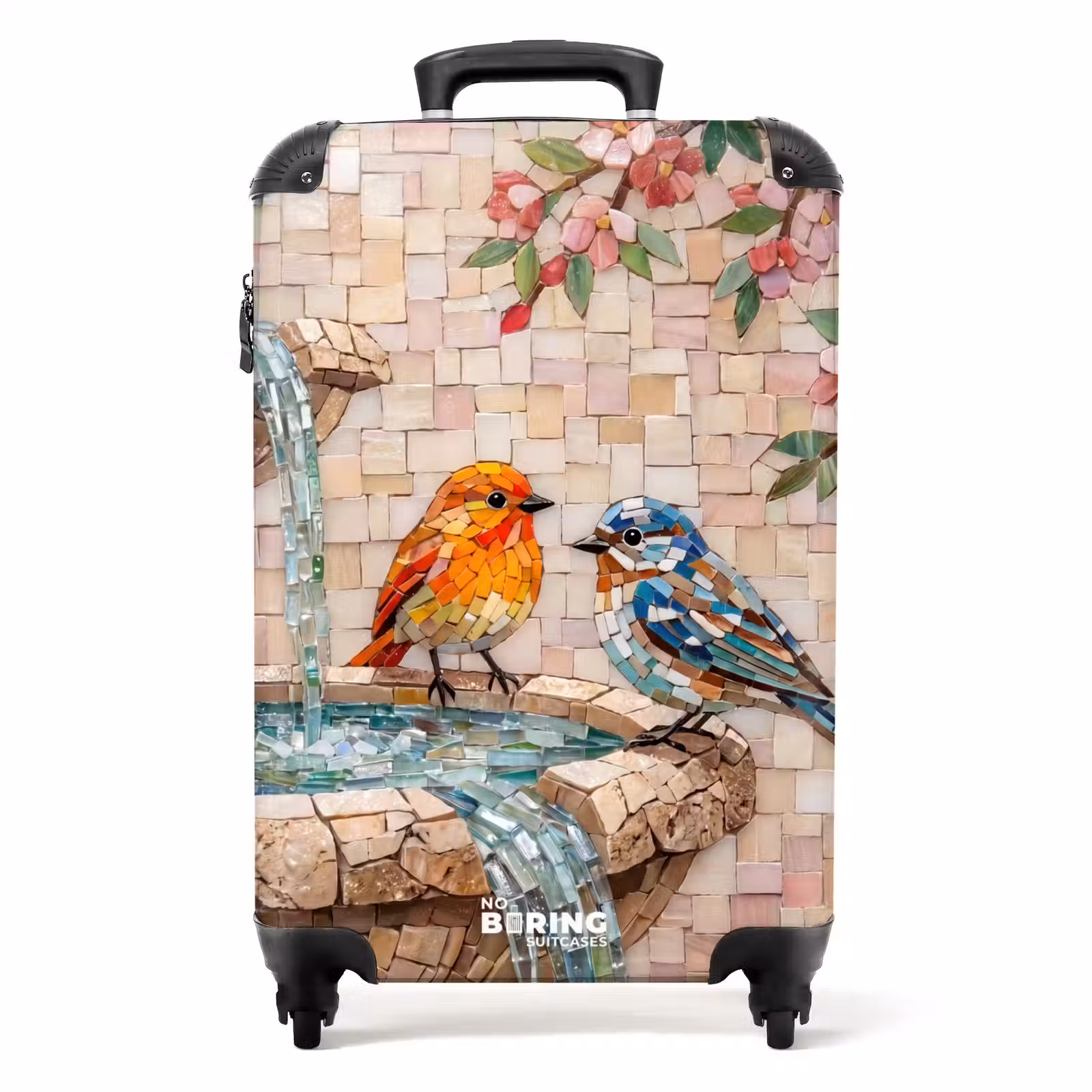 Valise - Oiseau - fontaine - mosaïque - coloré - animaux — 1