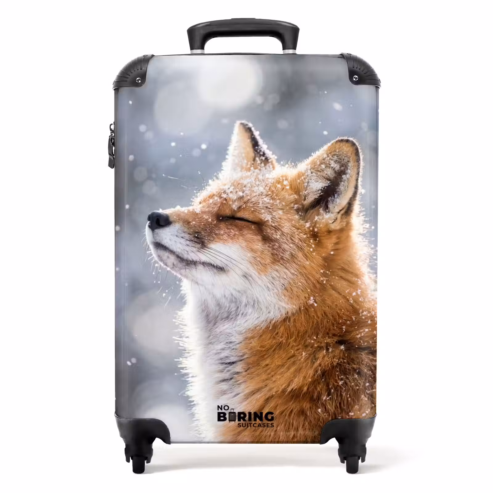 Valise - Renard - Chute de neige - Portrait - Hiver - Ambiance — 1