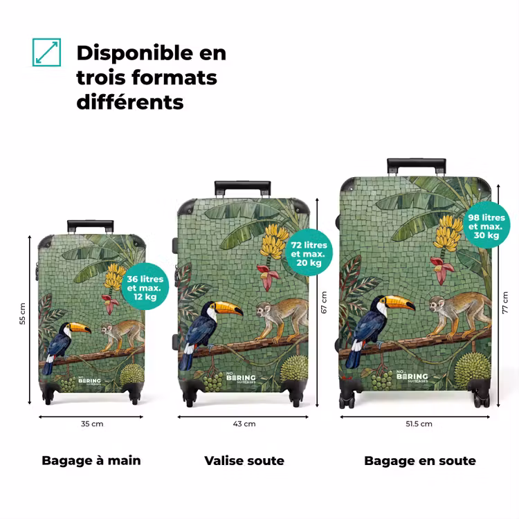 Valise - Oiseau - Animal - Jungle - Mosaïque - Nature — 3