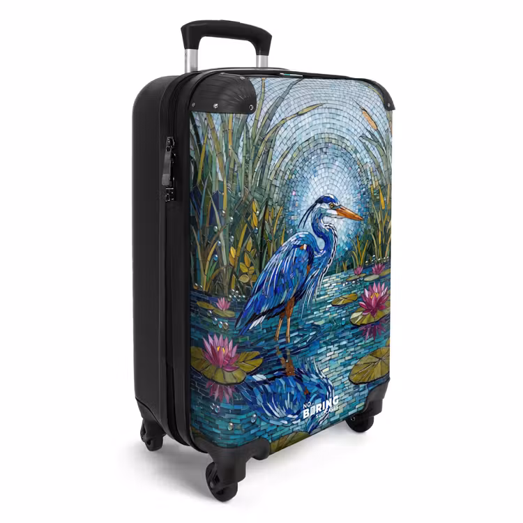 Valise - Oiseau - Eau - Nature - Abstrait - Bleu — 2