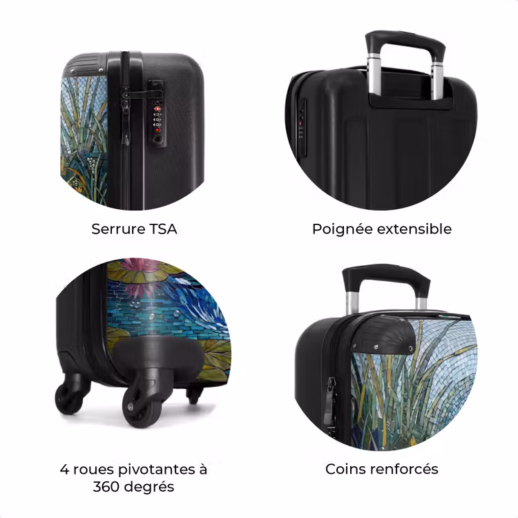 Valise - Oiseau - Eau - Nature - Abstrait - Bleu — 8