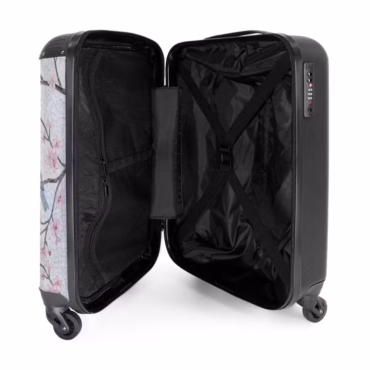 Valise - Oiseau - Fleurs - Nature - Mosaïque - Rose — 5